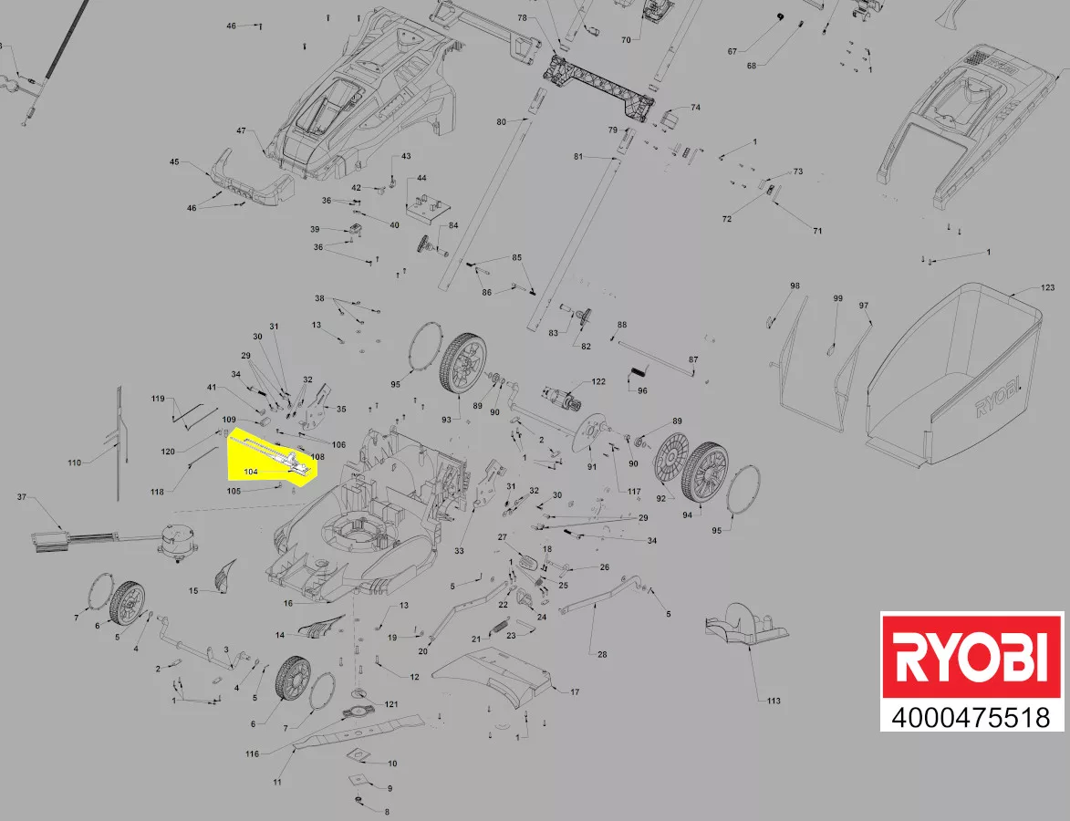 module électronique tondeuse à gazon réf. 5131040846 Ryobi